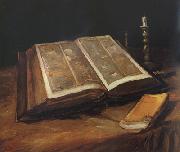 Vincent Van Gogh Still Life with Bible (nn04) oil painting on canvas
